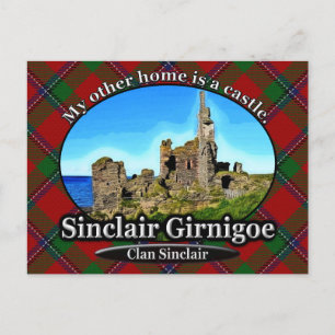 Clan Sinclair Castle Sinclair Girnigoe Scotland Postcard