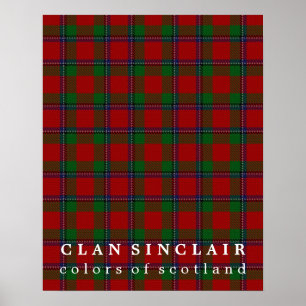 Clan Sinclair Colours of Scotland Tartan Poster