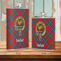Clan Sinclair Crest over Tartan