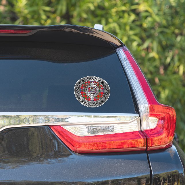 Clan Sinclair Crest & Tartan Knot (Car Side)