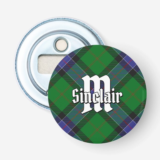 Clan Sinclair Hunting Tartan Bottle Opener (Front)