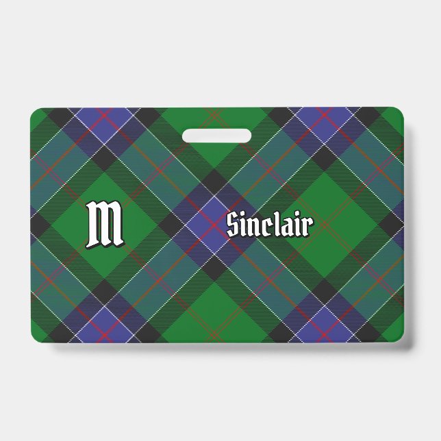Clan Sinclair Hunting Tartan ID Badge (Front)