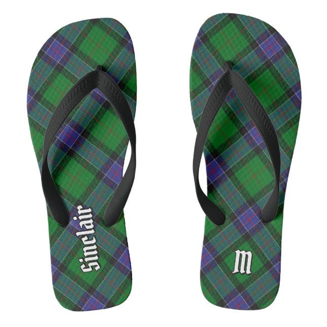 Clan Sinclair Hunting Tartan Thongs (Footbed)