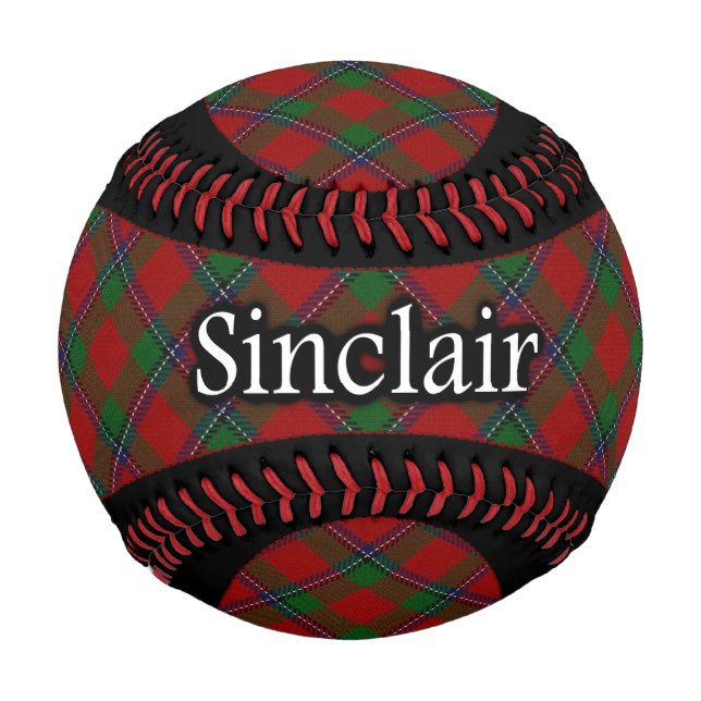 Clan Sinclair Scottish Tartan Baseball (Front)