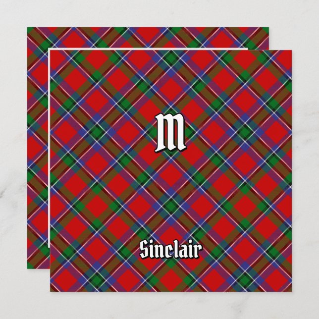 Clan Sinclair Tartan Invitation (Front/Back)
