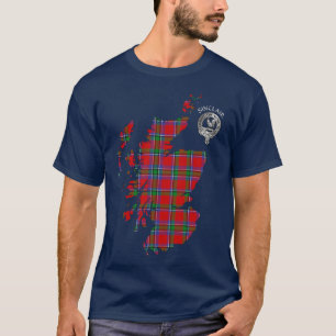 Clan Sinclair Tartan Map & Crest T-Shirt