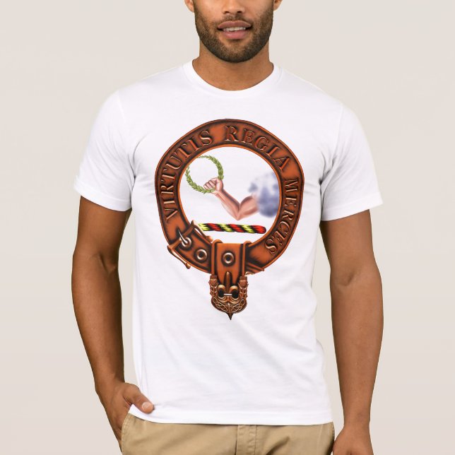 Clan Skene Family Crest and Targe T-Shirt (Front)