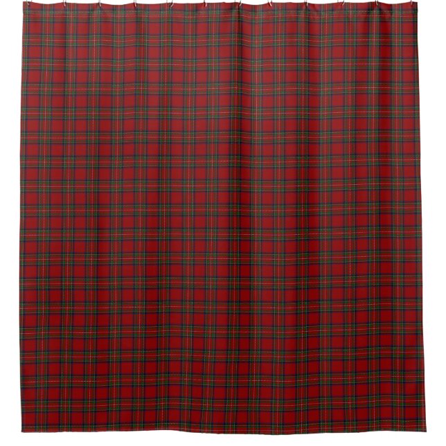 Clan Stewart Classic Scottish Tartan Shower Curtain (Front)