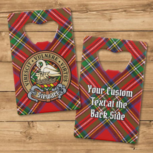 Clan Stewart Crest over Royal Tartan
