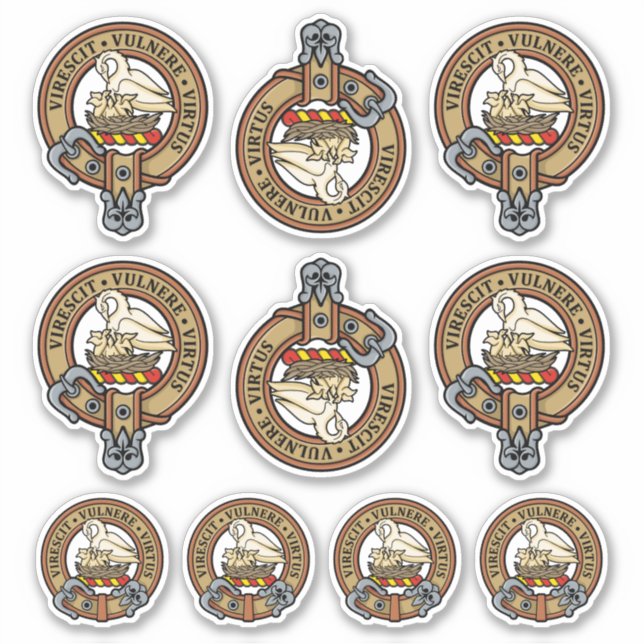 Clan Stewart Crest Sticker Set (Front)