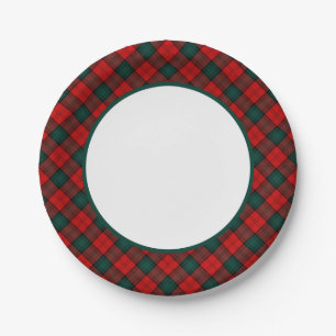 Clan Stewart of Atholl Tartan Border Paper Plate