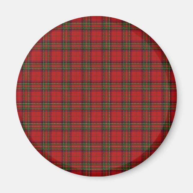 Clan Stewart Royal Scottish Tartan Plaid Pattern Magnet (Front)