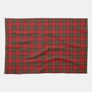 Clan Stewart Royal Scottish Tartan Plaid Pattern Tea Towel