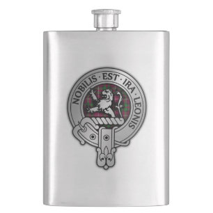 Clan Stewart Stuart of Bute Crest & Tartan Hip Flask