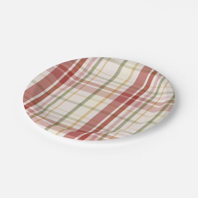 Clan Stewart Tartan Paper Plate (Angled)