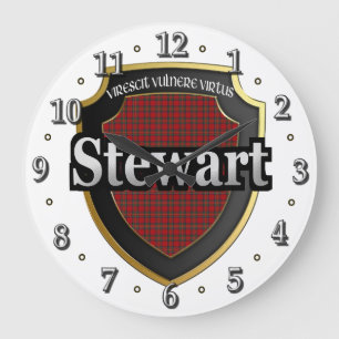 Clan Stewart Tartan Scottish Dream Clock