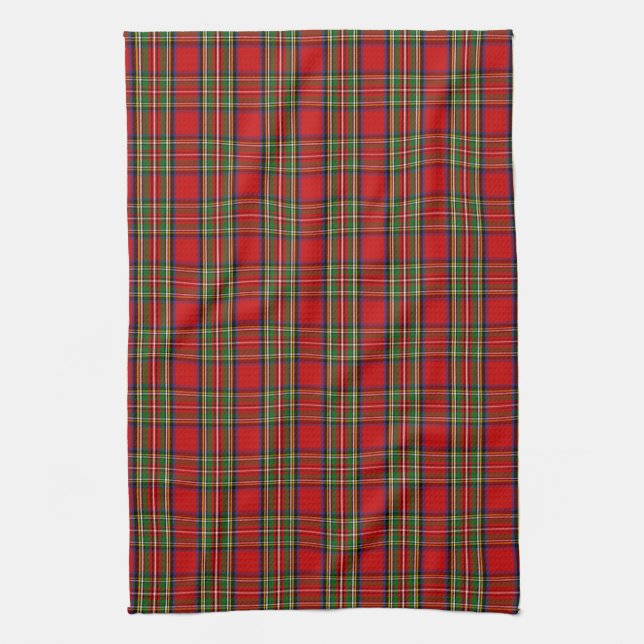 Clan Stewart Tartan Tea Towel (Vertical)