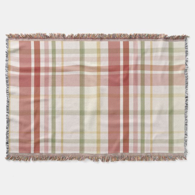 Clan Stewart Tartan Throw Blanket (Front)