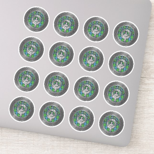 Clan Stirling Crest & Tartan Knot (Detail)