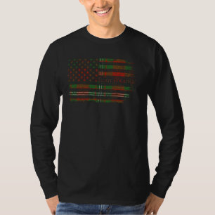 Clan Strange Scottish tartan US flag kilt Scotland T-Shirt