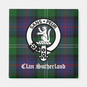 Clan Sutherland Crest & Tartan Magnet