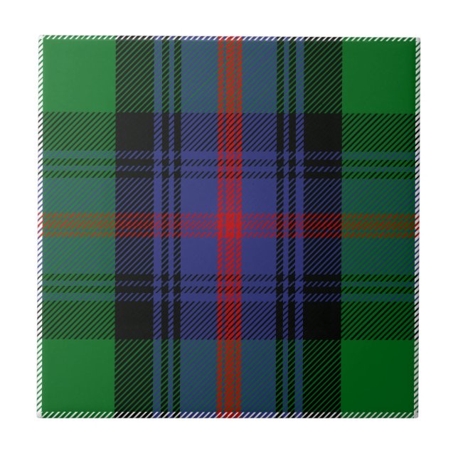 Clan Sutherland Tartan Ceramic Tile (Front)