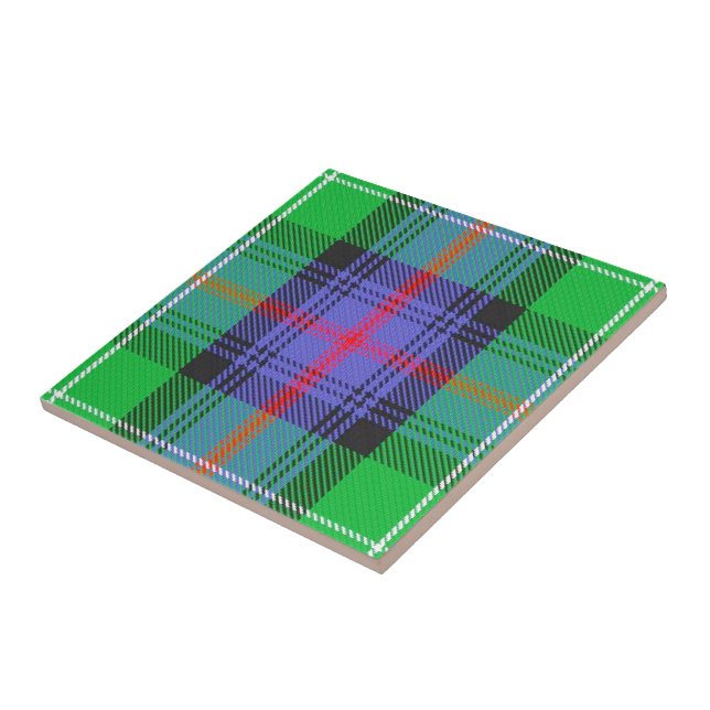 Clan Sutherland Tartan  Ceramic Tile (Side)