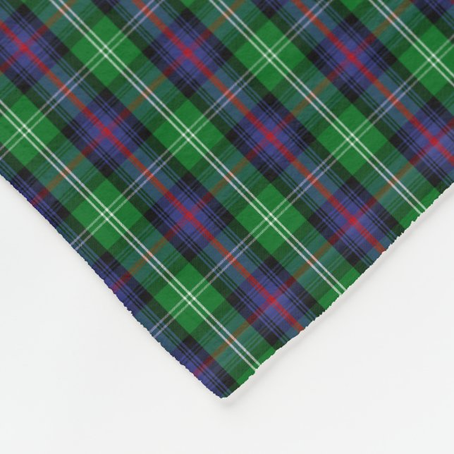 Clan Sutherland Tartan Fleece Blanket (Corner)