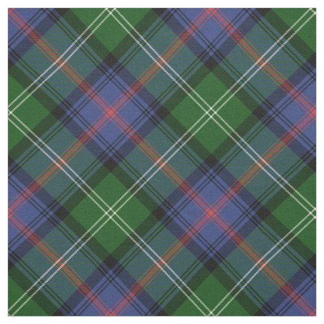 Clan Sutherland Tartan - large diagonal pattern Fabric (Swatch)