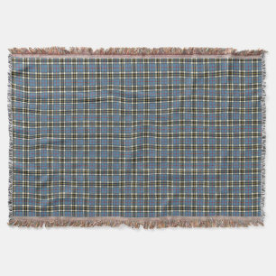 Clan Thompson Light Blue Scottish Tartan Throw Blanket