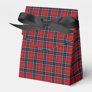 Clan Thompson Red, Blue, and Black Scottish Tartan Favour Box