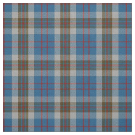 Clan Thompson Blue Dress Tartan Fabric | Zazzle