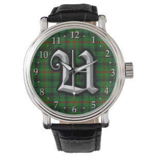 Clan Urquhart Letter U Monogram Tartan Watch