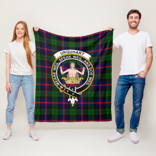 Clan Urquhart Modern Tartan Plaid Fleece Blanket
