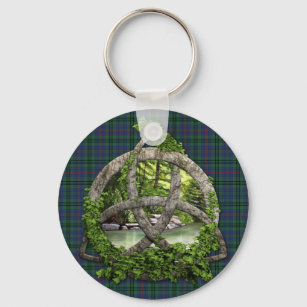 Clan Walker Tartan Celtic Trinity Key Ring