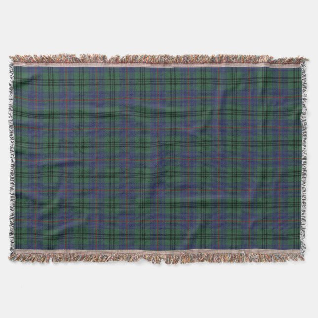 Clan Walker Tartan Throw Blanket (Front)
