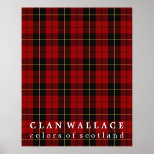Clan Wallace Colours of Scotland Tartan Poster
