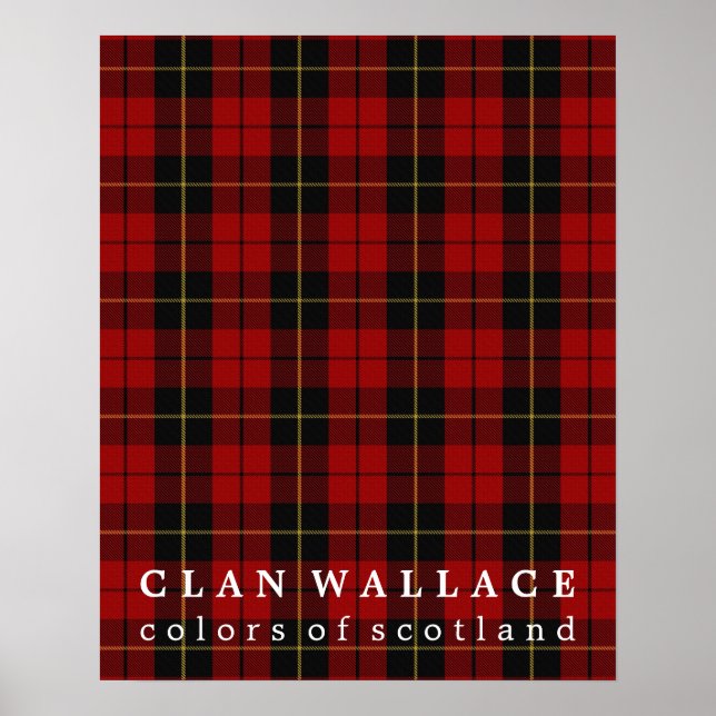 Clan Wallace Colours of Scotland Tartan Poster (Front)