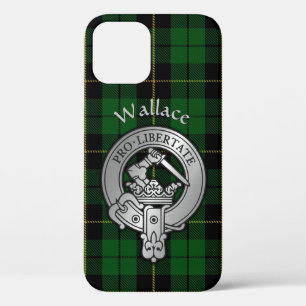 Clan Wallace Crest & Hunting Tartan iPhone 12 Case