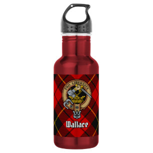 Clan Wallace Crest over Tartan 532 Ml Water Bottle