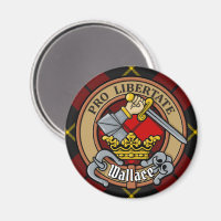 Clan Wallace Crest over Tartan
