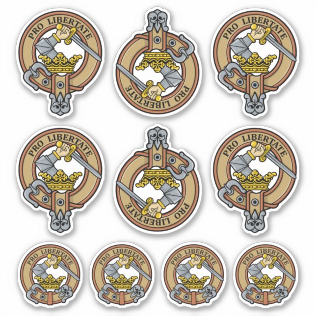 Clan Wallace Crest Sticker Set (Front)