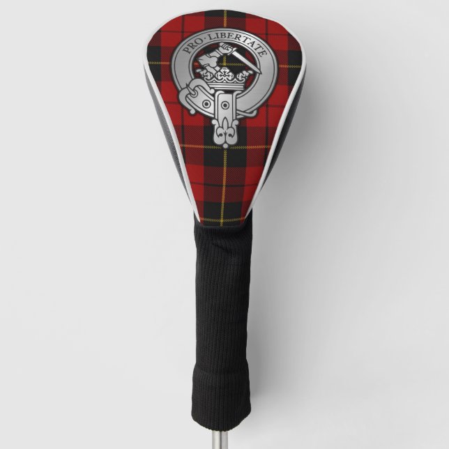 Clan Wallace Crest & Tartan Golf Head Cover (Front)