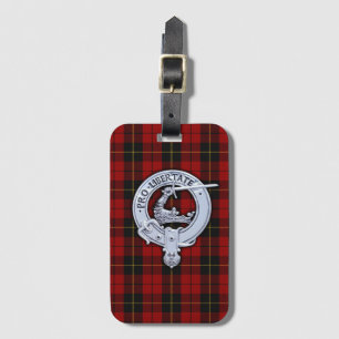 Clan Wallace Crest & Tartan Luggage Tag