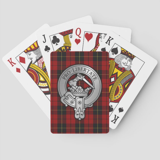 Clan Wallace Crest & Tartan Playing Cards (Back)