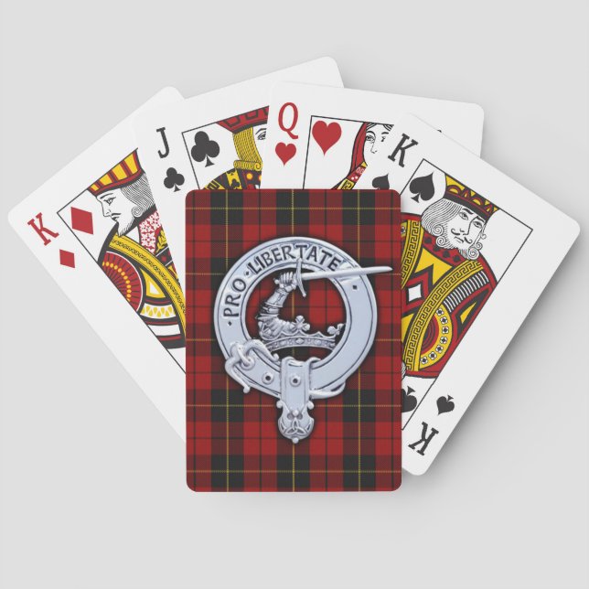 Clan Wallace Crest & Tartan Playing Cards (Back)
