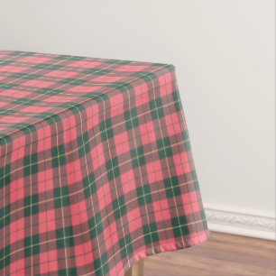 Clan Wallace Pink and Green Reproduction Tartan Tablecloth