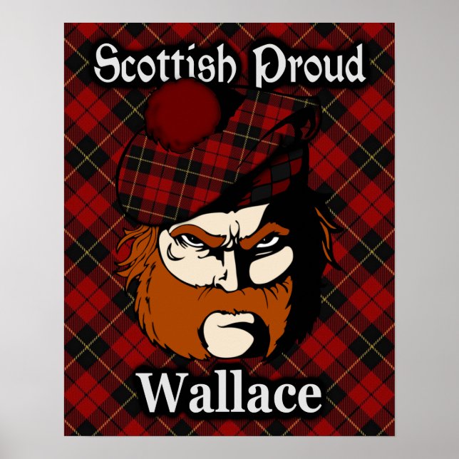 Clan Wallace Scottish Tartan Poster (Front)