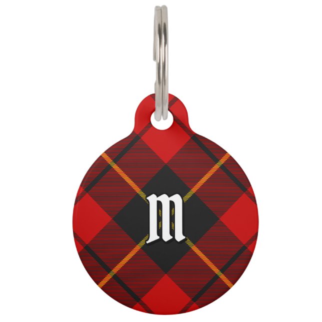Clan Wallace Tartan Pet ID Tag (Front)