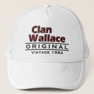 Clan Wallace Vintage Customise Your Birthyear Trucker Hat